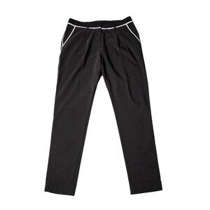 Greylin Black Tailored Trousers with White Piping | Size M